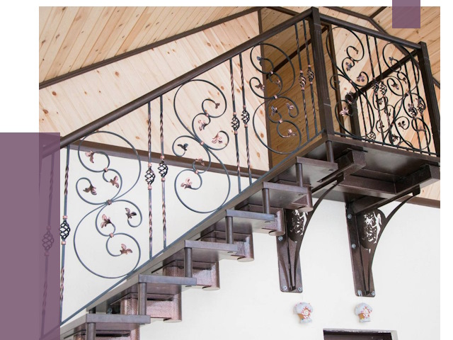 Кованые лестницы в Борисоглебске от 81151 руб. под ключ