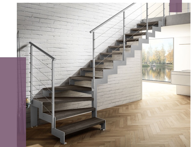 Г-образные лестницы под ключ в Борисоглебске от 37715 руб. | ПРОЛЁТ-Брс