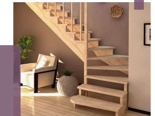 Изготовление Г-образных лестниц в Борисоглебске от 19247 руб. 