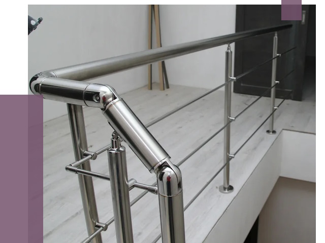 Перила из нержавеющей стали в Борисоглебске от 9156 руб. под ключ | ПРОЛЁТ-Брс