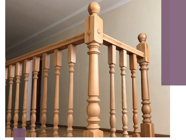 Деревянные перила на заказ в Борисоглебске: монтаж и изготовление