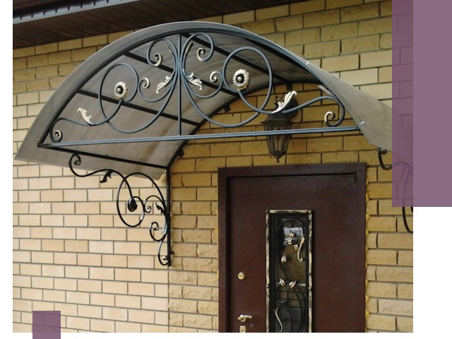 Изготовление козырьков из металла под ключ в Борисоглебске