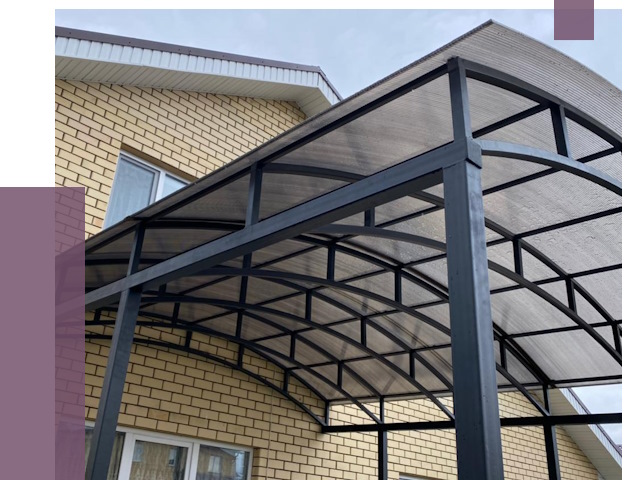 Монтаж козырьков в Борисоглебске от 11705 руб. | ПРОЛЁТ-Брс