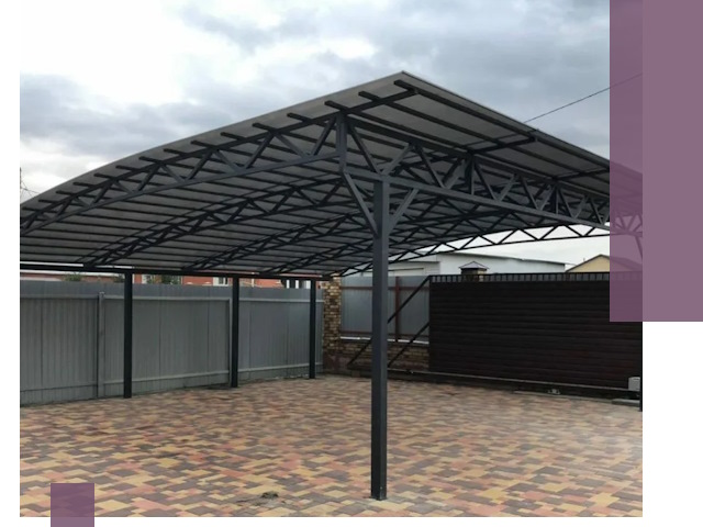 Недорогие навесы под ключ в Борисоглебске — изготовление и монтаж