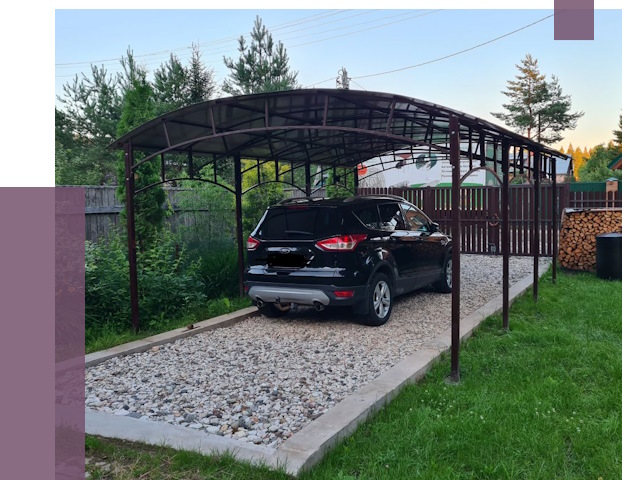 Навесы для автомобиля в Борисоглебске от 13369 руб.  | ПРОЛЁТ-Брс