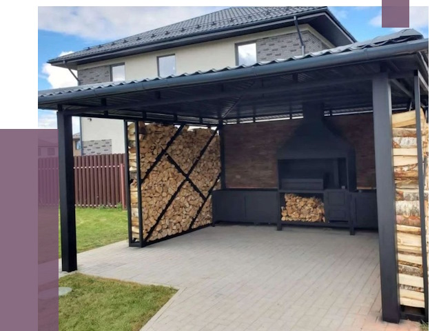 Навесы для барбекю в Борисоглебске от 12953 руб. под ключ | ПРОЛЁТ-Брс