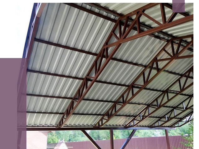 Навесы из профнастила в Борисоглебске от 7491 руб. | ПРОЛЁТ-Брс