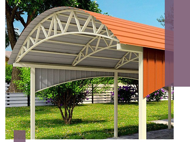 Навесы из профнастила под ключ в Борисоглебске — установка и монтаж