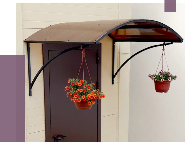 Козырьки над входом в Борисоглебске от 15086 руб.  | ПРОЛЁТ-Брс