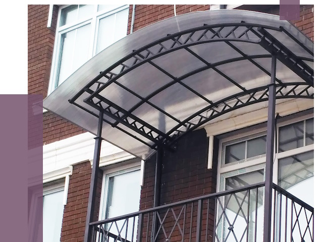 Козырьки над балконом в Борисоглебске от 8791 руб. | ПРОЛЁТ-Брс