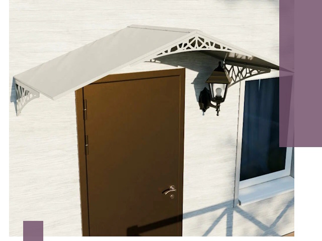 Металлические козырьки на входы и террасы в Борисоглебске