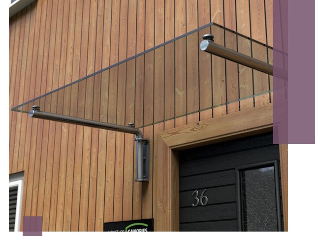 Стеклянные козырьки на входы и фасады в Борисоглебске