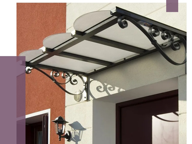 Односкатные козырьки в Борисоглебске от 8531 руб.  | ПРОЛЁТ-Брс