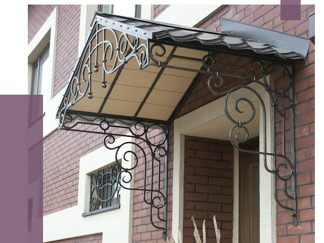 Двускатные козырьки в Борисоглебске под ключ от 13005 руб.