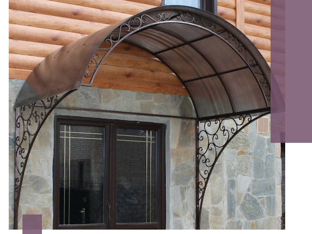 Арочные козырьки под ключ в Борисоглебске: изготовление и монтаж