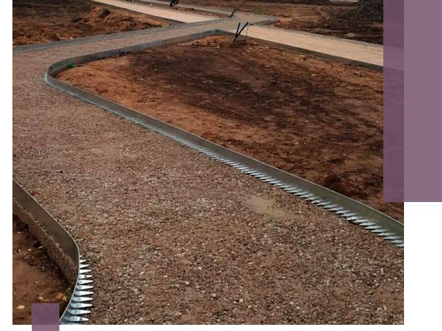 Металлические бордюры под ключ в Борисоглебске — изготовление и монтаж