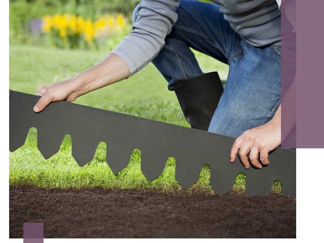 Металлические бордюры для газона в Борисоглебске — изготовление и монтаж